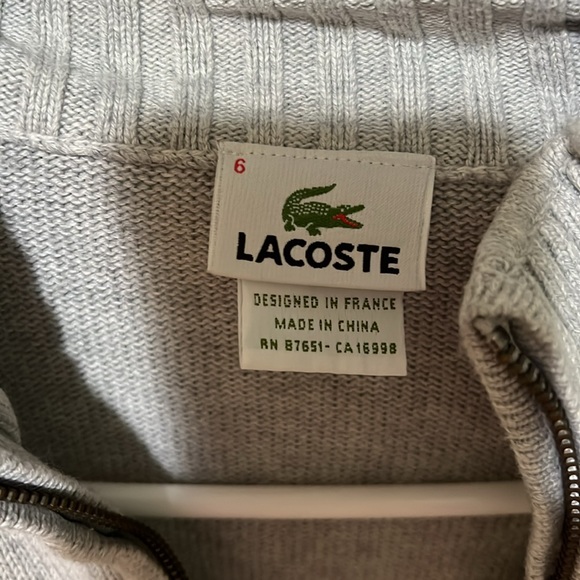 Men’s Lacoste Sweater, size 6(XL) - Picture 2 of 2